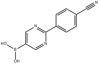 (2-(4-cyanophenyl)pyrimidin-5-yl)boronic acid结构式