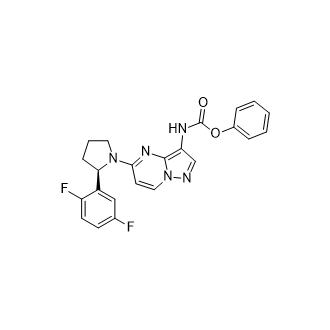 (R)-Phenyl(5-(2-(2,5-difluorophenyl)pyrrolidin-1-yl)pyrazolo[1,5-a]pyrimidin-3-yl)carbamate Structure