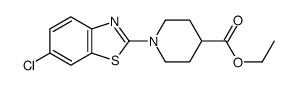 Ethyl 1-(6-chloro-1,3-benzothiazol-2-yl)-4-piperidinecarboxylate结构式