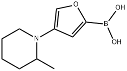 4-(2-Methylpiperidin-1-yl)furan-2-boronic acid结构式