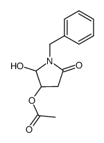 1-benzyl-2-hydroxy-5-oxopyrrolidin-3-yl acetate结构式