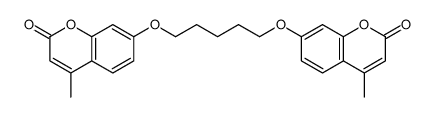 4-methyl-7-[5-(4-methyl-2-oxochromen-7-yl)oxypentoxy]chromen-2-one Structure