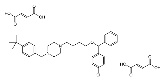 (Z)-but-2-enedioic acid,1-[(4-tert-butylphenyl)methyl]-4-[4-[(4-chlorophenyl)-phenylmethoxy]butyl]piperazine结构式