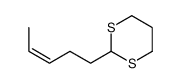 2-pent-3-enyl-1,3-dithiane Structure