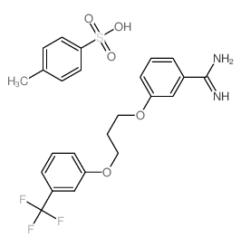 4-methylbenzenesulfonic acid; 3-[3-[3-(trifluoromethyl)phenoxy]propoxy]benzenecarboximidamide Structure