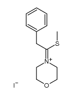 4-(1-methylsulfanyl-2-phenyl-ethylidene)-morpholinium, iodide结构式