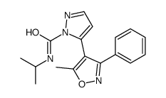 5-(5-methyl-3-phenyl-1,2-oxazol-4-yl)-N-propan-2-ylpyrazole-1-carboxamide Structure