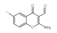 2-AMINO-6-FLUORO-4-OXO-4H-CHROMENE-3-CARBALDEHYDE Structure