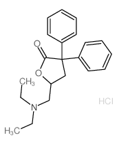 5-(diethylaminomethyl)-3,3-diphenyl-oxolan-2-one Structure