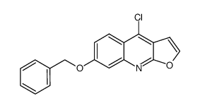 7-benzyloxy-4-chloro-furo[2,3-b]quinoline Structure