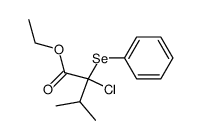 ethyl 2-chloro-3-methyl-2-phenylselanylbutanoate结构式