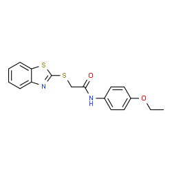 2-(1,3-Benzothiazol-2-ylsulfanyl)-N-(4-ethoxyphenyl)acetamide structure