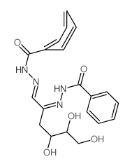 D-threo-Hexos-2-ulose,3-deoxy-, bis(benzoylhydrazone) (9CI) structure