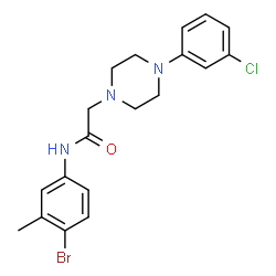 N-(4-BROMO-3-METHYLPHENYL)-2-[4-(3-CHLOROPHENYL)PIPERAZINO]ACETAMIDE picture