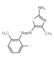 2-Thiazolamine,5-[2-(2-chloro-6-methylphenyl)diazenyl]-4-methyl-结构式