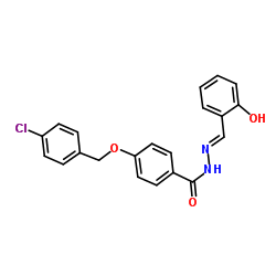 4-[(4-Chlorobenzyl)oxy]-N'-[(E)-(2-hydroxyphenyl)methylene]benzohydrazide Structure