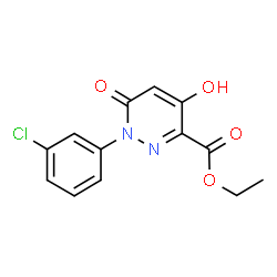ETHYL 1-(3-CHLOROPHENYL)-4-HYDROXY-6-OXO-1,6-DIHYDRO-3-PYRIDAZINECARBOXYLATE结构式