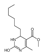 5-Pyrimidinecarboxylicacid,4-hexyl-1,2,3,4-tetrahydro-6-methyl-2-oxo-,methylester(9CI) Structure