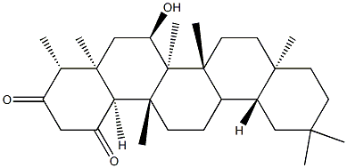 7α-Hydroxy-D:A-friedooleanane-1,3-dione Structure