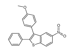 3-(p-Methoxyphenyl)-5-nitro-2-phenylbenzo[b]thiophene结构式