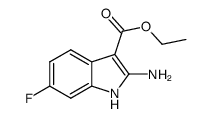 ethyl 2-amino-6-fluoro-1H-indole-3-carboxylate结构式