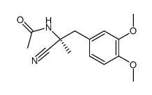 (S)-2-acetylamino-2-(3,4-dimethoxy-benzyl)-propionitrile Structure