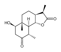 (3R)-3aβ,5,5a,6,7,9,9aβ,9bα-Octahydro-6α-hydroxy-3α,5aα,9β-trimethylnaphtho[1,2-b]furan-2,8(3H,4H)-dione structure