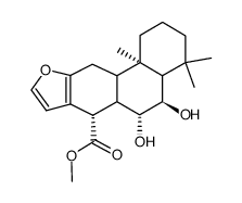 Methyl-6α,7β-dihydroxy-vouacapan-17β-oat结构式