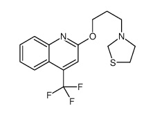 3-[3-[4-(trifluoromethyl)quinolin-2-yl]oxypropyl]-1,3-thiazolidine Structure