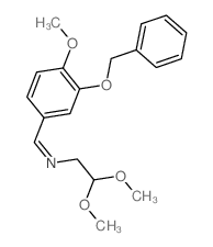 Ethanamine, 2,2-dimethoxy-N-[[4-methoxy-3-(phenylmethoxy)phenyl]methylene]-结构式