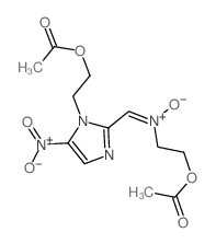 2-acetyloxyethyl-[[1-(2-acetyloxyethyl)-5-nitro-imidazol-2-yl]methylidene]-oxido-azanium结构式
