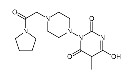 5-methyl-1-[4-(2-oxo-2-pyrrolidin-1-ylethyl)piperazin-1-yl]-1,3-diazinane-2,4,6-trione结构式