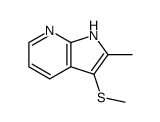 2-methyl-3-methylsulfanyl-1H-pyrrolo[2,3-b]pyridine结构式