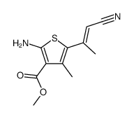 methyl 2-amino-5-(1-cyanoprop-1-en-2-yl)-4-methylthiophene-3-carboxylate结构式