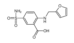 2-(furan-2-ylmethylamino)-5-sulfamoylbenzoic acid Structure