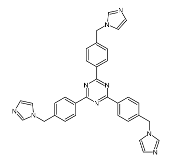 2,4,6-tris[4-(imidazol-1-ylmethyl)phenyl]-1,3,5-triazine Structure