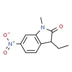 2H-Indol-2-one,3-ethyl-1,3-dihydro-1-methyl-6-nitro-(9CI) Structure