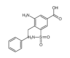 3-amino-4-(2-phenylethyl)-5-sulfamoylbenzoic acid结构式