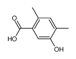 2,4-dimethyl-5-hydroxybenzoic acid Structure