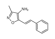 3-methyl-5-(2-phenylethenyl)-1,2-oxazol-4-amine Structure