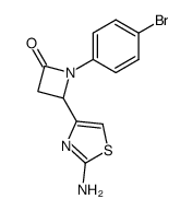 4-(2-AMINOTHIAZOL-4-YL)-1-(4-BROMOPHENYL)AZETIDIN-2-ONE结构式
