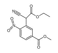 methyl 3-(1-cyano-2-ethoxy-2-oxoethyl)-4-nitrobenzoate structure