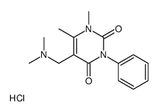 5-[(dimethylamino)methyl]-1,6-dimethyl-3-phenylpyrimidine-2,4-dione,hydrochloride结构式
