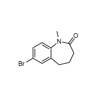 7-Bromo-1,3,4,5-tetrahydro-1-methyl-2H-1-benzazepin-2-one structure