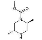 1-Piperazinecarboxylicacid,2,5-dimethyl-,methylester,(2S,5R)-(9CI)结构式