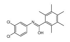 N-(3,4-dichlorophenyl)-2,3,4,5,6-pentamethylbenzamide结构式