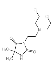 2,4-Imidazolidinedione,3-[2-[bis(2-chloroethyl)amino]ethyl]-5,5-dimethyl- structure