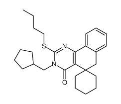 2-butylsulfanyl-3-(cyclopentylmethyl)spiro[6H-benzo[h]quinazoline-5,1'-cyclohexane]-4-one Structure