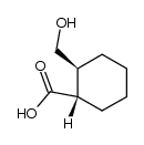 trans-2-(hydroxymethyl)cyclohexanecarboxylic acid结构式