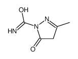 1H-Pyrazole-1-carboxamide,4,5-dihydro-3-methyl-5-oxo-(9CI) Structure